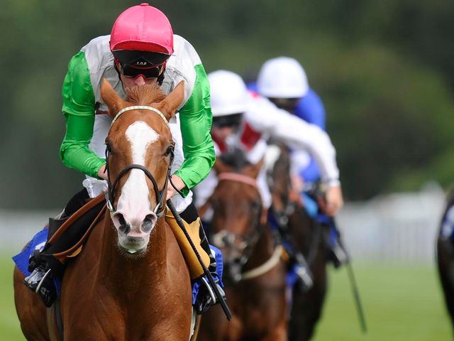 Dane O'Neill riding Lady Pimpernel wins The EBF Stallions Upavon Fillies' Stakes