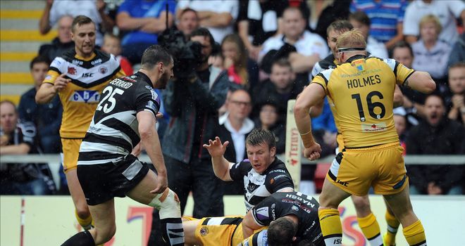 Daryl Clark scored one of Castleford's tries in Sunday's win over the Vikings
