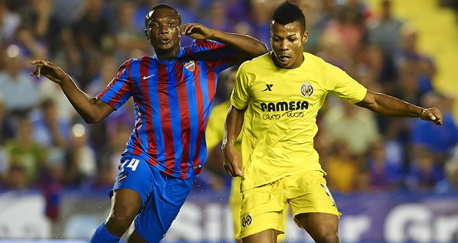 Ikechukwu Uche (r) was on target for Villarreal at Levante