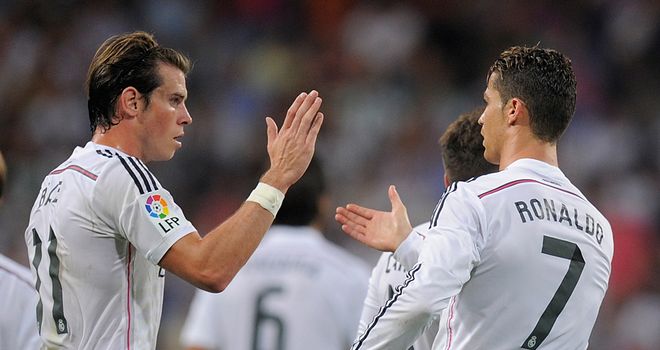 Cristiano Ronaldo: Celebrates with Gareth Bale 