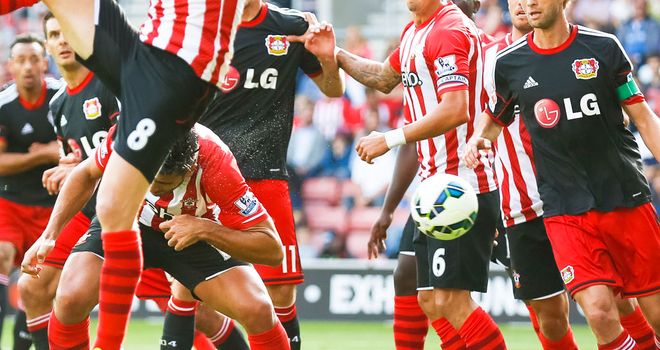Graziano Pelle heads the ball into his own net at St Mary's