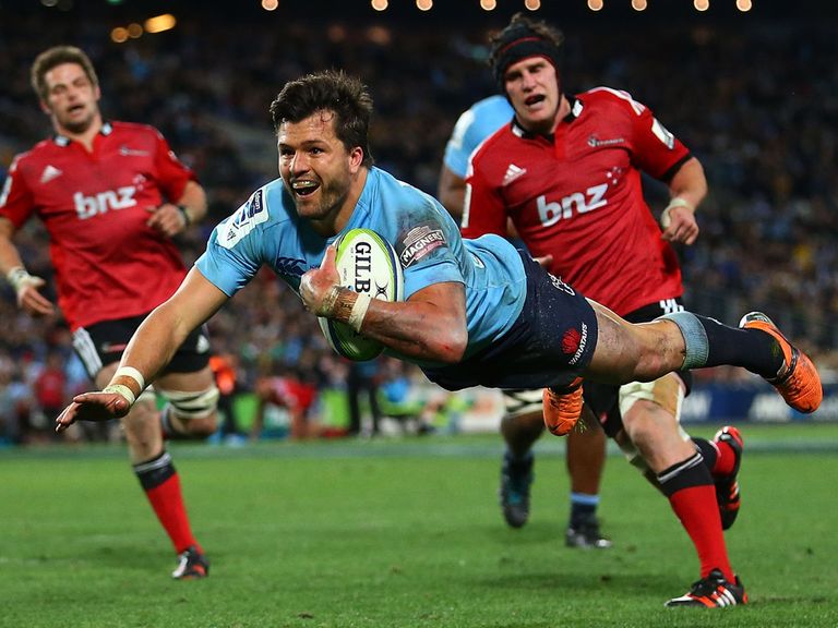 Adam Ashley-Cooper dives in for a Waratahs try