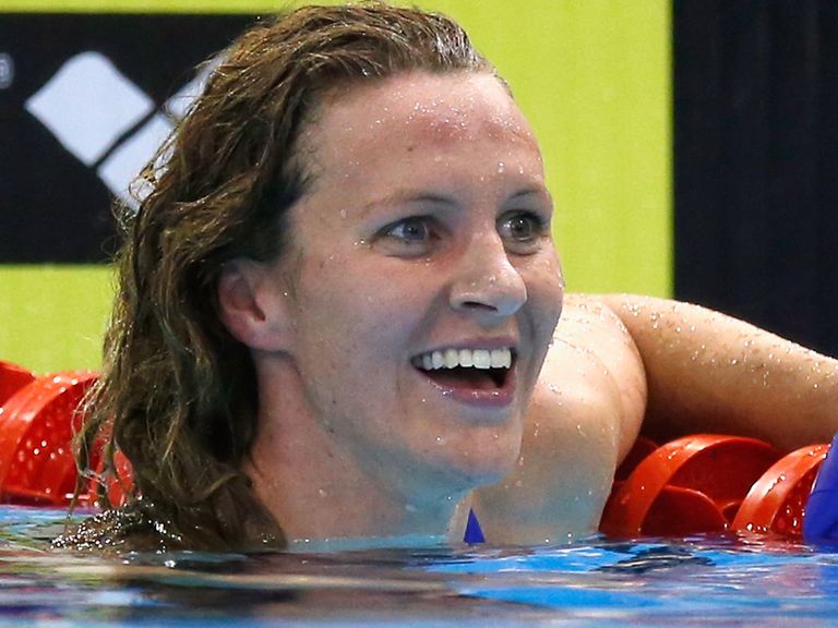 Jazz Carlin: All smiles after landing her second gold medal in Berlin