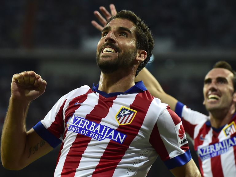 Atletico Madrid midfielder Raul Garcia celebrates after scoring his goal