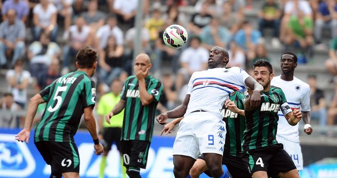 Stefano Okaka keeps possession