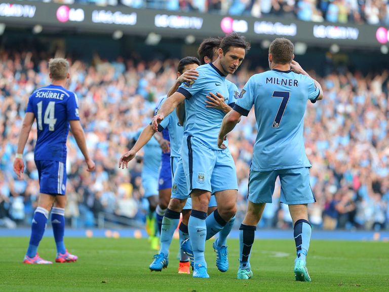 Frank Lampard netted Manchester City's equaliser in the 1-1 draw with Chelsea
