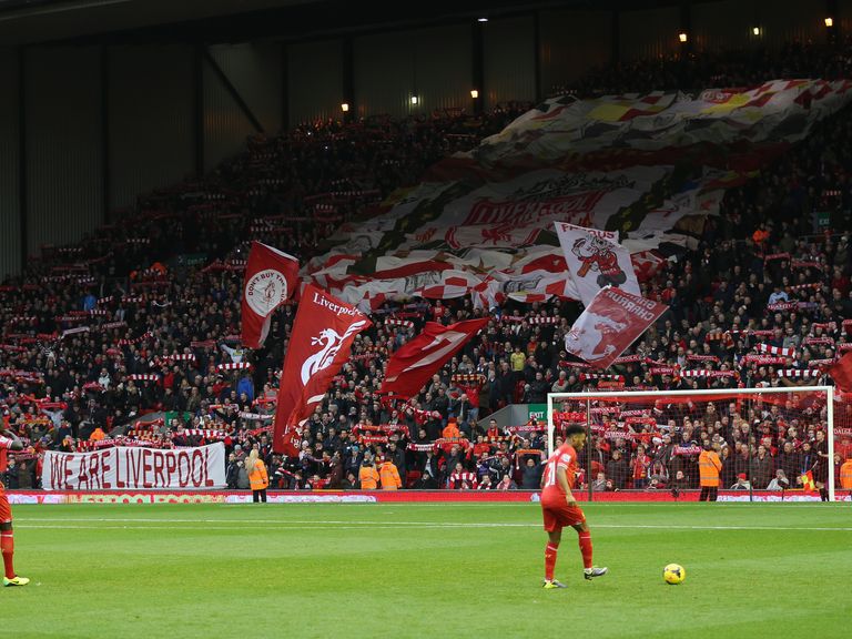 General view of the Kop at Anfield