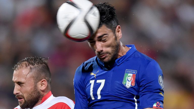 Graziano Pelle started up front for Italy against Spain