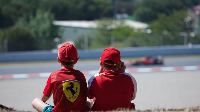 The winning entry from Mark Timms via email: Young Ferrari fans