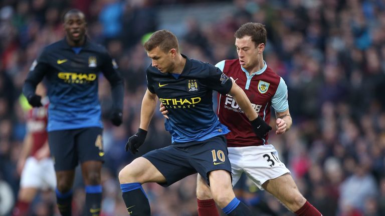 Dzeko struggled up front for Manchester City