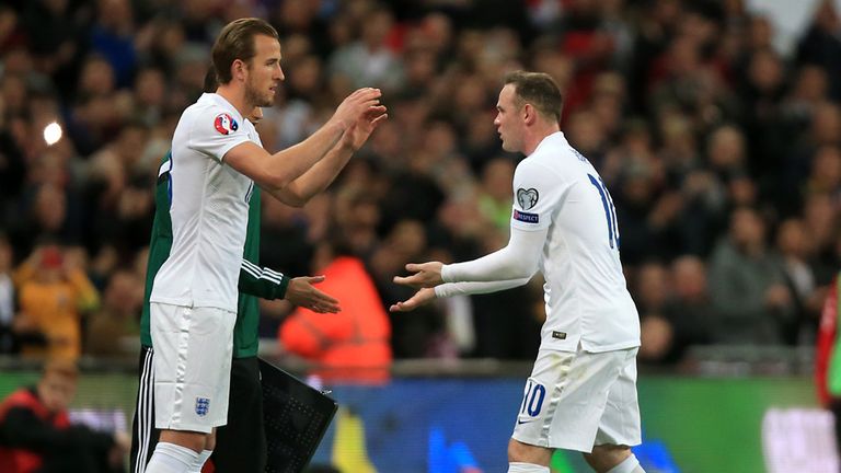 England captain Wayne Rooney was replaced by Harry Kane
