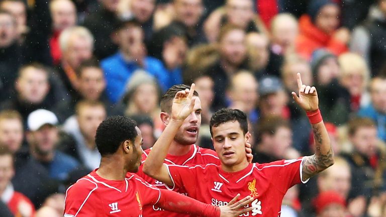 Sterling (20) and Coutinho (22) among Liverpool's young guns