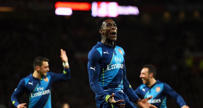 Danny Welbeck of Arsenal celebrates his winner