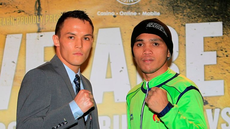 Josh Warrington (l): Faces Dennis Tubieron on Saturday night (Pic by Lawrence Lustig)