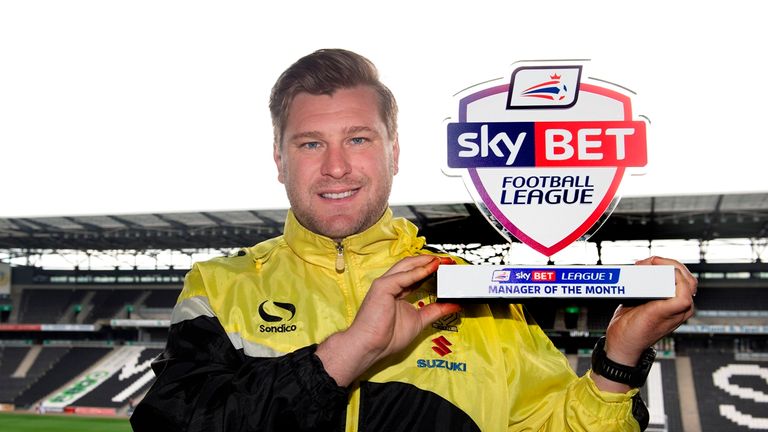 MK Dons boss Karl Robinson - battling for promotion