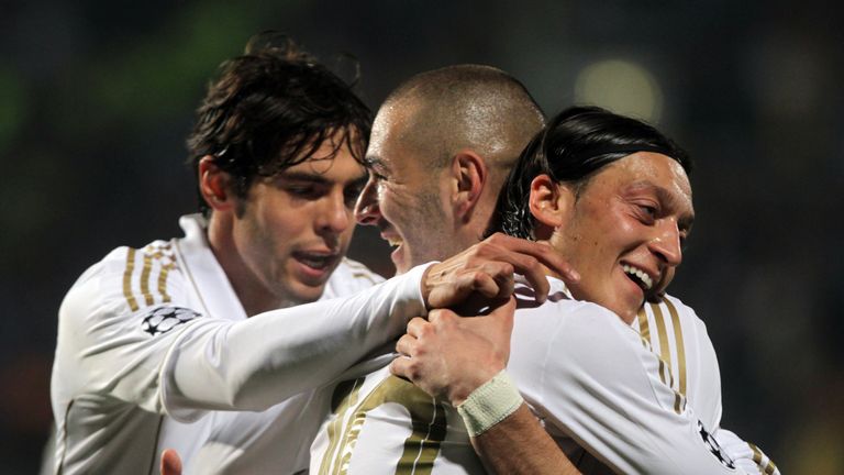 Kaka and Ozil together at Madrid