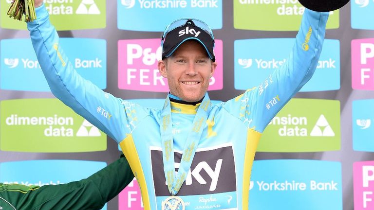 Team Sky Rider Lars-Petter Nordhaug celebrates his victory this year