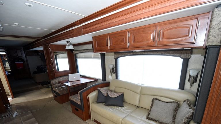 The motorhome has plenty of living space