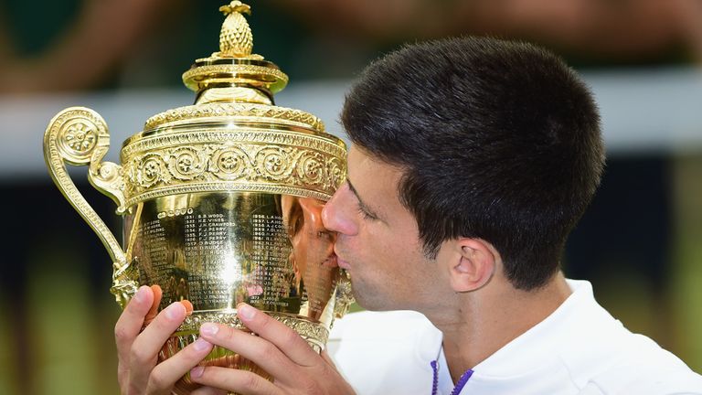   Djokovic wins the last of his Wimbledon titles in 2015 