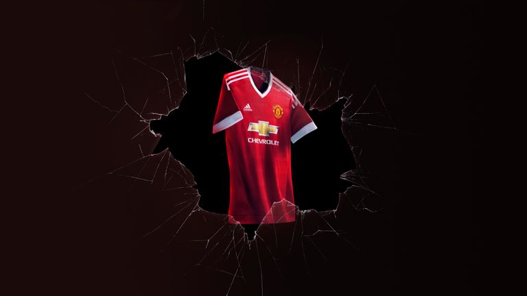 The new Manchester United home kit for this season 