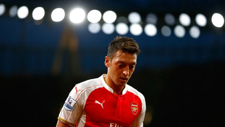 Mesut Ozil during Arsenal's match against Liverpool.