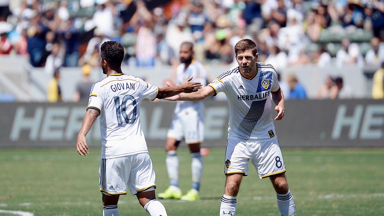 Giovani Dos Santos (left) and Steven Gerrard (right) are both among the highest earners in the MLS