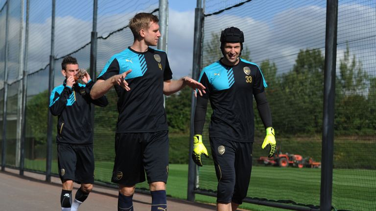 Cech's experience is something that helps team-mates such as Per Mertesacker