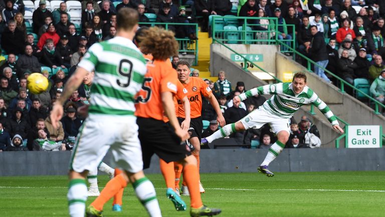 Ronny Deila kept Commons in his team for Sunday's game against Dundee United and the player scored twice