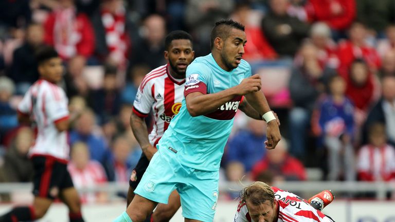 Dimitri Payet scored West Ham's equaliser when they drew 2-2 at Sunderland earlier in the season