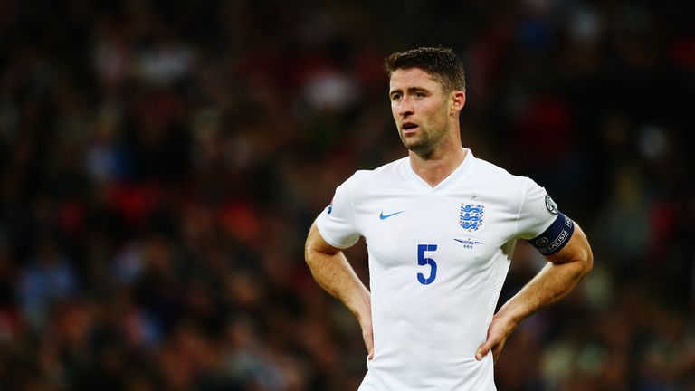Cahill wore the England captain's armband for the first time against Estonia