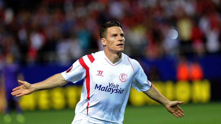 Sevilla's French forward Kevin Gameiro scored twice in the second half