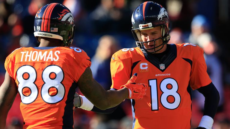 Demaryius Thomas has made three consecutive Pro Bowls with Peyton Manning throwing him the ball