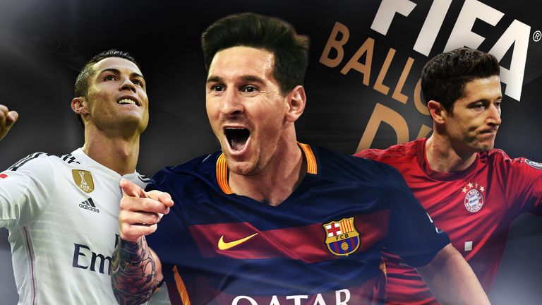 Cristiano Ronaldo, Lionel Messi and Bayern Munich's Robert Lewandowski are in contention for the 2015 Ballon d'Or