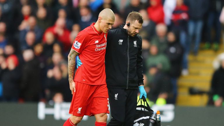 Martin Skrtel has not played since a defeat at Watford before Christmas