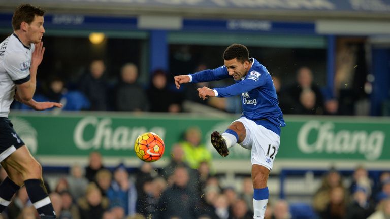 Aaron Lennon put Everton in front midway through the first half