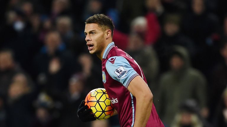 Rudy Gestede celebrates his consolation against Everton