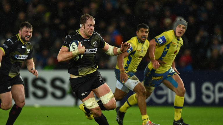 Alun Wyn Jones starred in the Ospreys' comeback win over Clermont