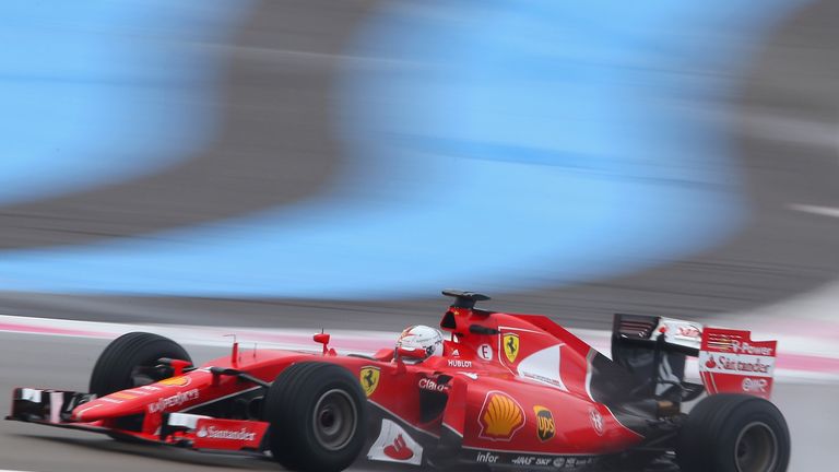 Vettel gave the 2015 Ferrari its final outing before F1 retirement