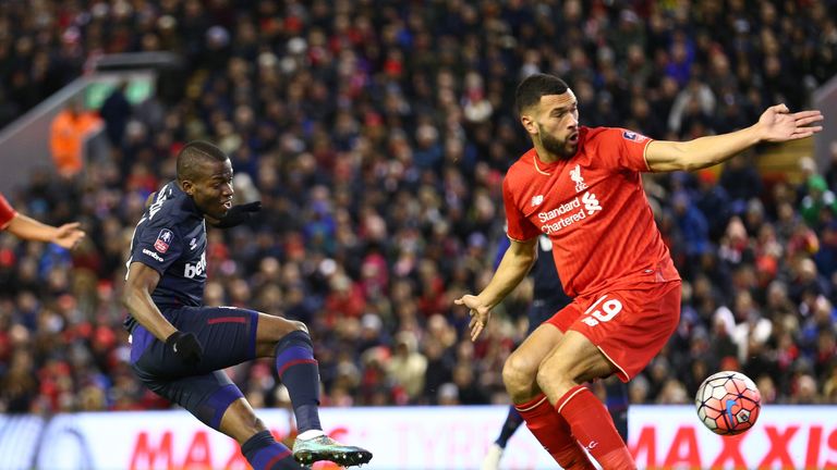 Enner Valencia had an early sight of goal at Anfield