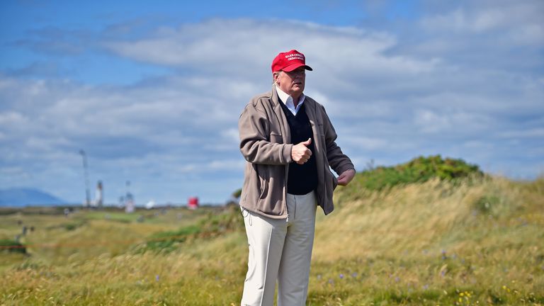 Donald Trump was at Turnberry for the Women's British Open