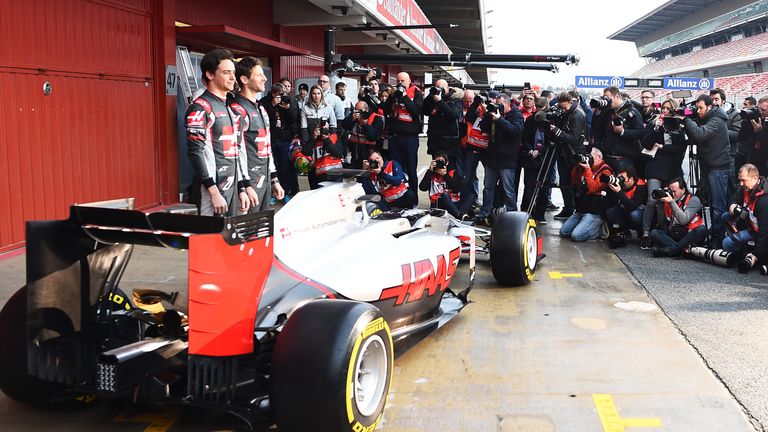 The day began with the launch of the Haas team and their first F1 car