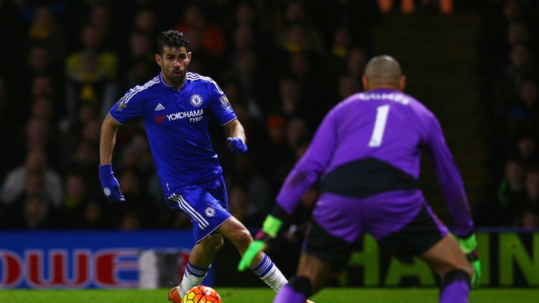 Heurelho Gomes kept Costa and Chelsea at bay at Vicarage Road