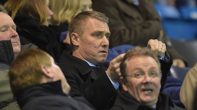 New Kilmarnock manager Lee Clark watched his side's defeat from the stands