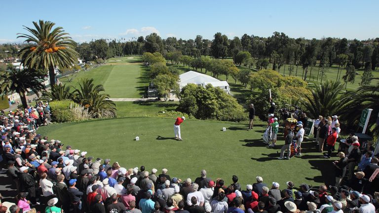 Sergio Garcia teeing off at the opening hole in 2015