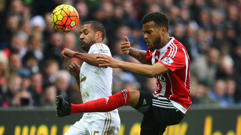 Ryan Bertrand and the Southampton defence were rarely troubled at Swansea