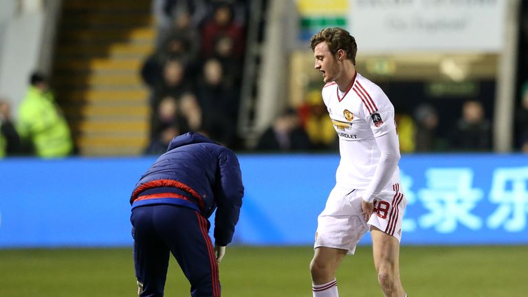 Will Keane picked up a groin injury in the second half on Monday night