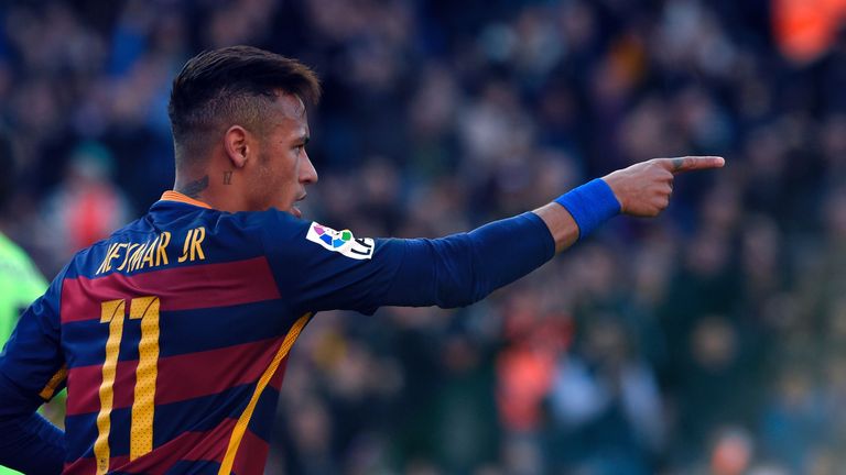Neymar bagged a brace in Barca rout