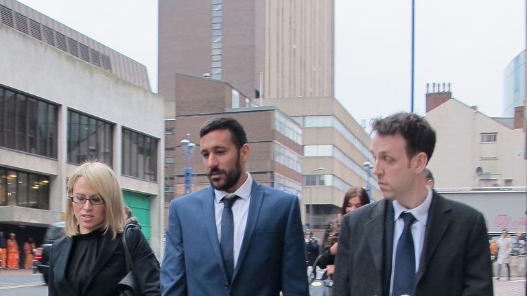 Gutierrez arrives at his employment tribunal in Birmingham