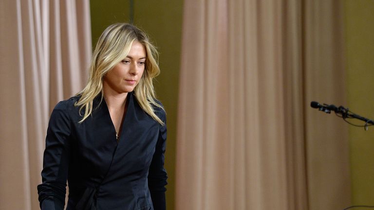 Sharapova made the shock admission at a news conference in Los Angeles