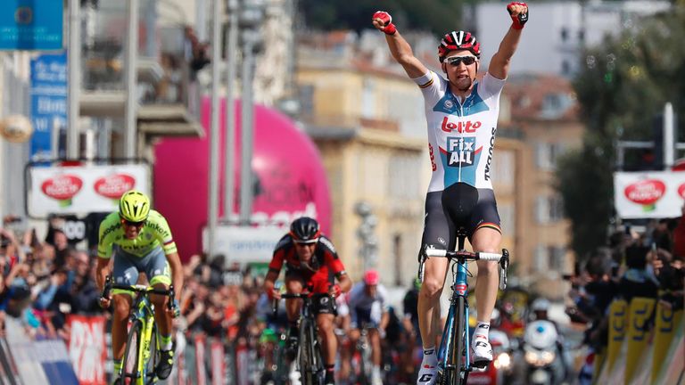 Tim Wellens took the stage win ahead of Contador in second and Porte in third